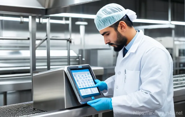 식품위생관리사 초보자를 위한 실무 가이드 - **Prompt: "A bustling, ultra-modern food processing facility showcasing Hazard Analysis and Critical...