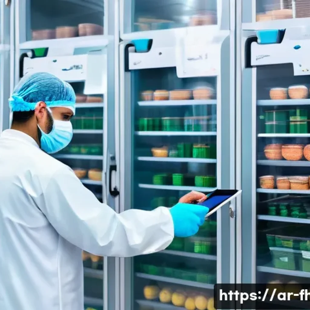 식품위생 관련 HACCP 실무 - A modern food production facility in the Middle East, showcasing a diverse team of workers wearing p...